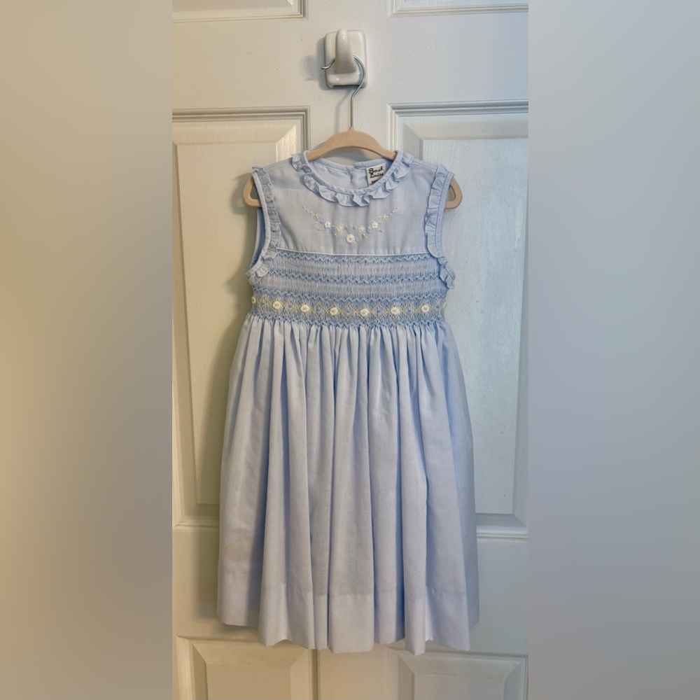 Sarah Louise Smocked Sleevless Girls Dress 4T